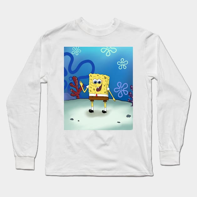 My yellow square friend Long Sleeve T-Shirt by AnabellaCor94